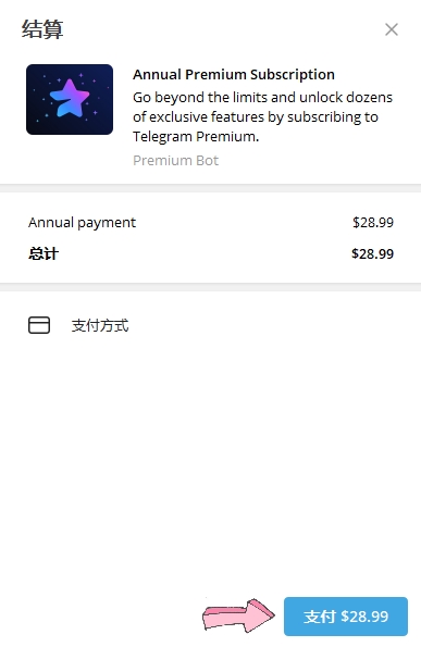 输入支付信息示意图